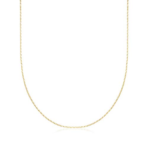 【中古】【未使用・未開封品】Ross-Simons イタリア製 1mm 18K イエローゴールド ケーブルチェーンネックレス, ゴールド, 不明