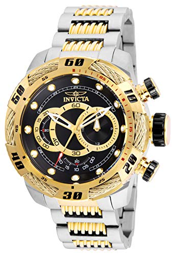 【中古】【未当て嵌める・未開封品】Invicta メンズ スピードウェイ 水晶 ステンレススチールストラップ ツートーン 24 カジュアルウォッチ (模範例:25481) その他-靴