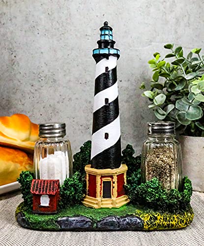【中古】【未使用・未開封品】Ebros Scenic Cape Hatteras Lighthouse Salt and Pepper ShakersホルダーFigurine 8?" Tall CoastalビーコンDecorative Landmarkキッチンアク|AJIMURA-SHOP