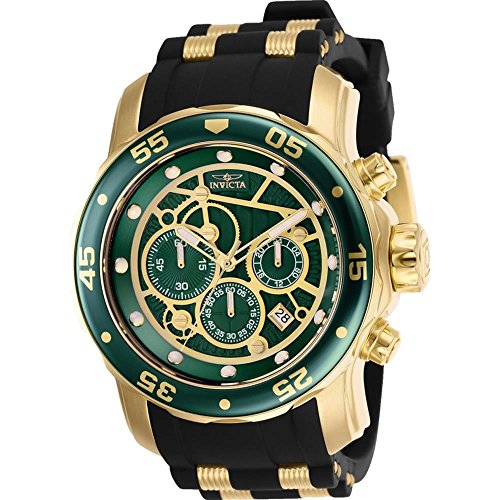 【中古】【未当て嵌める・未開封品】Invicta Men\u0027s 25708 Pro Diver Quartz Multifunction Green Dial Watch