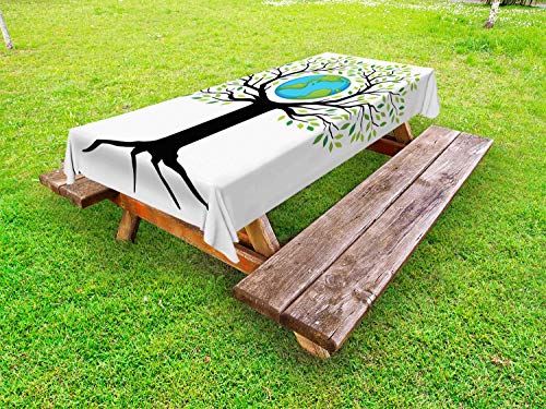 【中古】【未使用・未開封品】Tree of Lifeアウトドアテーブルクロスby Ambesonne、Eco Friendly地球ツリーSaving the Planet Life気候シンボリックホームアート、装飾Washabl｜AJIMURA-SHOP