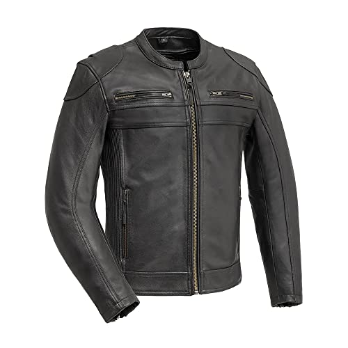 【中古】【未当てはめる・未開封品】First Manufacturing mens Nemesis Leather Jacket(Black,XX-Large),1 Pack
