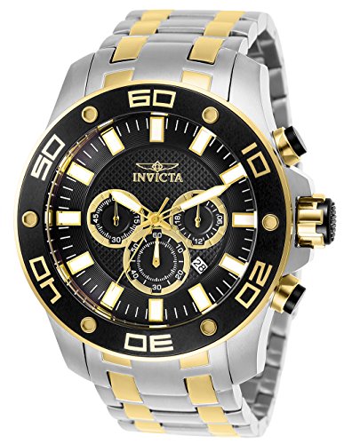 【中古】【未当て嵌める・未開封品】Invicta Men\u0027s 26081 Pro Diver Quartz Chronograph Black Dial Watch