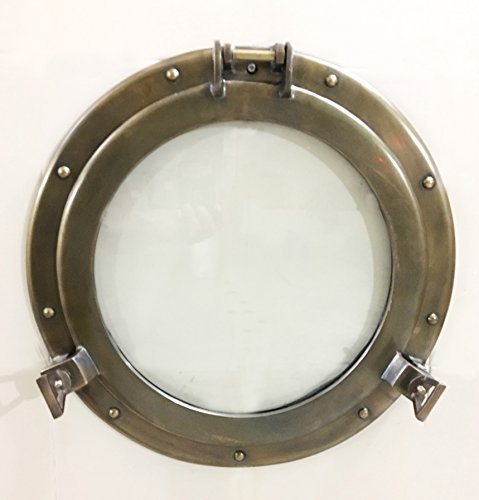 【中古】【未当て嵌める・未開封品】17?\" Aluminum舷窓アンティーク入眼~ポートウィンドウガラスShip Porthole Decor"