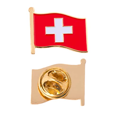 【中古】【未当て嵌める・未開封品】スイス連邦 旗幟 ラペルいの一番 エナメル 金属元素製 お差し上げ物 鳥打ち帽 メンズ レディース 愛国主義 スイス連邦 (ウェービングフラッグ ラペルいの一番), Waving Flag Lapel P メンズジュエリー・アクセサリー-ジュエリー・アクセサリー-ラペルピン