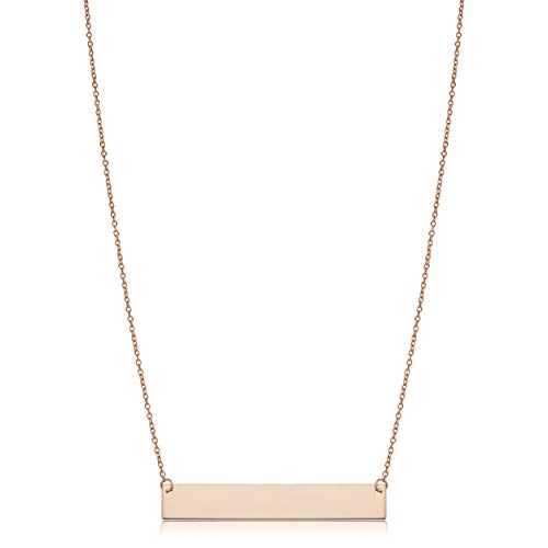 【中古】【未当て嵌める・未開封品】Kooljewelry 10K黄み/白いこと/サクラ色ゴールド 1.5in ポリッシュバーネックレス(18in) その他-靴