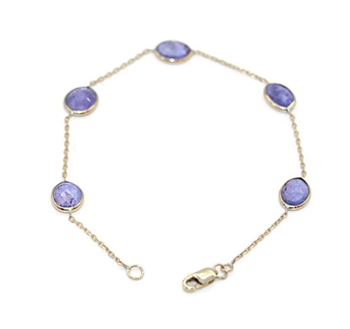 【中古】【未使用・未開封品】Sophia Fine Jewelry タンザナイトブレスレット 14Kイエローゴールド 7インチ｜AJIMURA-SHOP