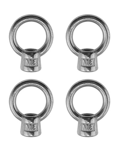 【中古】【未使用・未開封品】4ピースステンレススチール316?Lifting Eyeナットm8?Marineグレード8?mm
