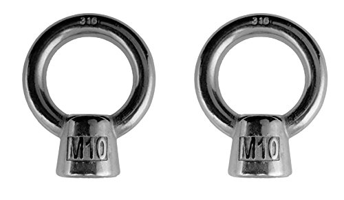 【中古】【未使用・未開封品】2ピースステンレススチール316?Lifting Eyeナットm10?Marineグレード10?mm