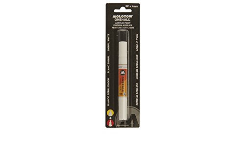 【中古】【未使用・未開封品】Molotow ONE4ALLアクリルペイントツインポンプマーカー、1.5mmおよび4mm、信号白、ブリスターカード、1個（227.411BC）