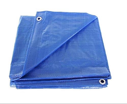 【中古】【未当て嵌める・未開封品】26フート x 55フート ブルーポリタープ ハトメ付き添い人 6粉砕機 (遣っ付ける大きさ 約25フート6in x 54フート6in)