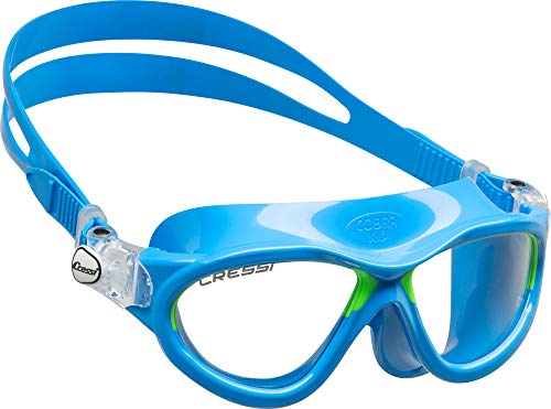 【中古】【未使用・未開封品】(Light Blue/Lime) - Cressi Cobra Kid - Premium Swim Goggle Kid Mask 7/15 Years - Made in Italy