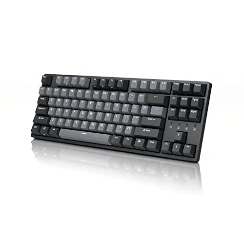 【中古】【未使用・未開封品】DURGOD ゲーミングキーボード 赤い軸 87キー 高感度 抗衝突 有線Type-C接続 メカニカルキーボード