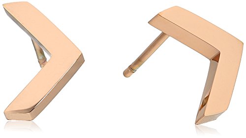 【中古】【未当て嵌める・未開封品】ELYA 宝飾品 レディース さくら色ゴールド イオンプレーティング 光輝 シェブロン ステンレス鋼スチール写真 スタッドピアス 壱大いさ 靴-その他