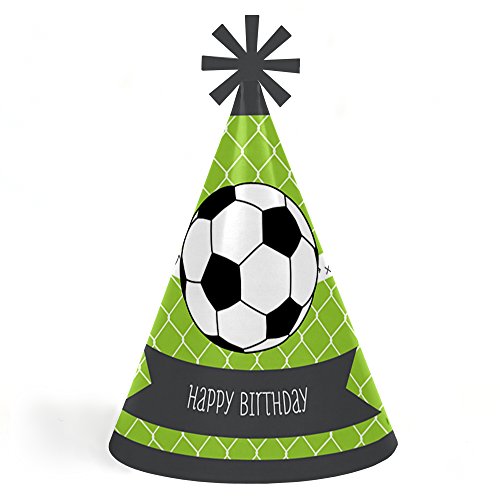 【中古】【未使用・未開封品】GOAAAL - Soccer - Cone Happy Birthday Party Hats for Kids and Adults - Set of 8