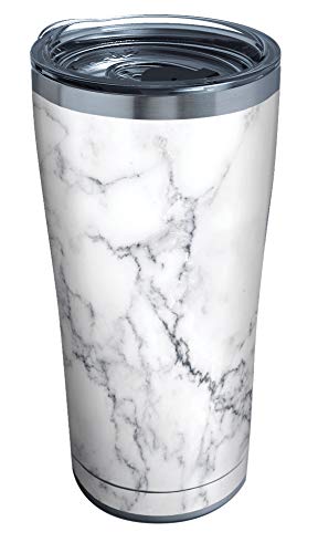 【中古】【未使用・未開封品】Tervis 大理石渦巻きステンレススチールタンブラー クリアとブラックのハンマー蓋付き 20オンス シルバー|AJIMURA-SHOP
