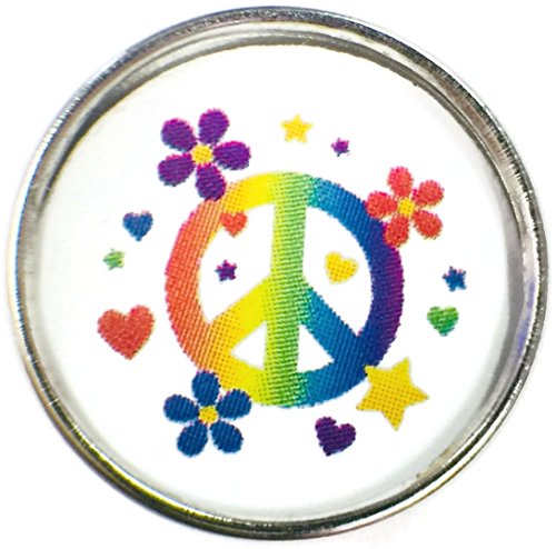 【中古】【未使用・未開封品】カラフルなピースサインと花18?mm???20?mmファッションスナップジュエリースナップチャーム｜AJIMURA-SHOP