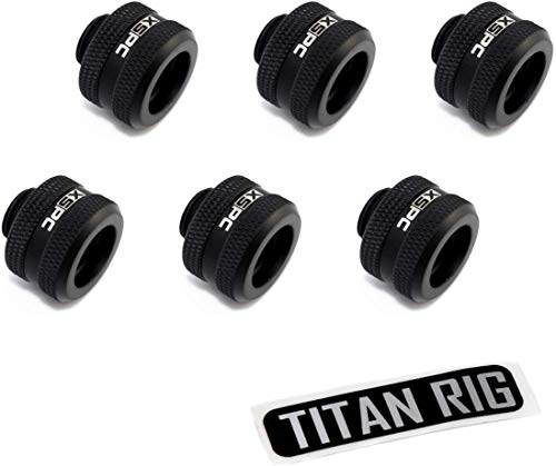 【中古】【未使用・未開封品】XSPC G1/4インチから10mm ID 14mm OD リジッドチューブ継手 マットブラック 6個パック｜AJIMURA-SHOP