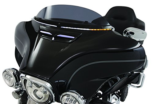 【中古】【未使用・未開封品】Ciro LED ライト付きフロントガラス トリム 14以降のハーレーツーリングに対応 - クロームまたはブラック 24 in. x 2 in. ブラック 11001|AJIMURA-SHOP