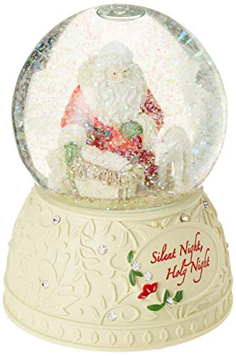 【中古】【未使用・未開封品】Enesco 6001401 クリスマスハート サイレントナイト スノーグローブ ウォーターフォール 5.71インチ マルチカラー