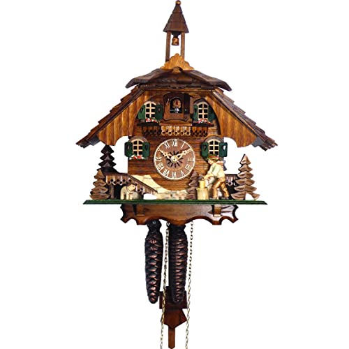 【中古】【未使用・未開封品】Alexander Taron 4441 Engstler 重みドリブン Cuckoo Clock-フルサイズ - 高さ12 x 幅10.75インチ x 奥行き6.75インチ ブラウン