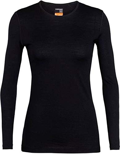 【中古】【未当て嵌める・未開封品】(S, Black) - Icebreaker Women\u0027s 200 Oasis Ls Crewe Base Layers 靴-その他