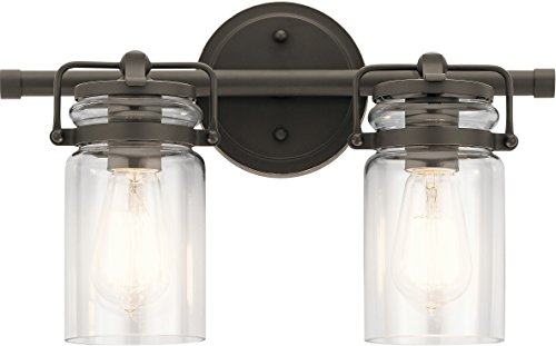 【中古】【未当て嵌める・未開封品】Kichler Lighting 45688薬局衡オンス Brinley???2ともし火Bath Vanity , Oldeブロンズ完成読みやすい瑠璃