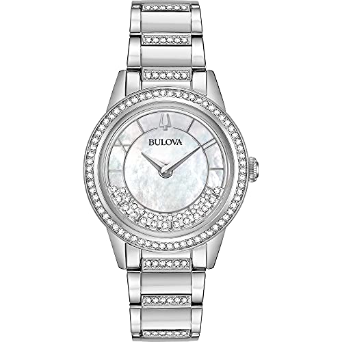 【中古】【未当てはめる・未開封品】Bulova Men\u0027s Crystal 96L257 Silver Stainless-Steel Quartz Dress Watch