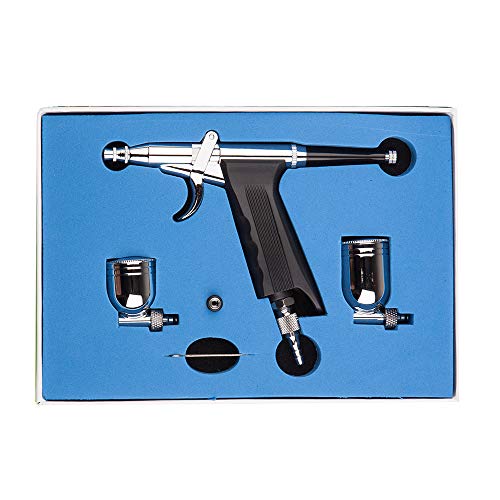 【中古】【未使用・未開封品】エアブラシガン エアブラシキット ダブルアクション エアブラシトリガー 0.3mmニードル モデルペイント メイクアップ ホビー ネイル ケーキデコ