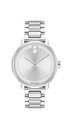 【中古】【未当てはめる・未開封品】Movado Women\u0027s Bold 33粍 Steel Bracelet \u0026 Case Swiss Quartz Silver-Tone Dial Analog Watch 3600501