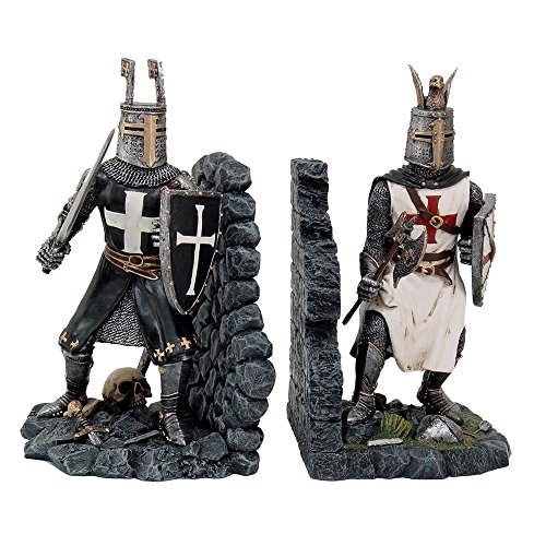 【中古】【未当て嵌める・未開封品】Decorative Crusader Knights インチ Full Armour Bookends Set Collectible Figurine 19糎 Tall