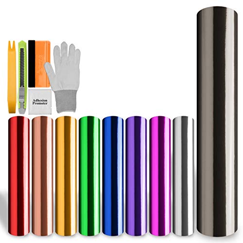 【中古】【未使用・未開封品】EZAUTOWRAP フリーツールキット ブルークローム カービニールラップステッカーデカールシート エアリリースチャンネル付き 気泡なし 自己粘着性