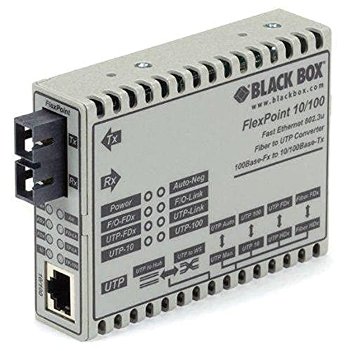 【中古】【未使用・未開封品】Black Box FlexPoint LMC100A-SC-R3 Tanscevier メディアコンバーター - 1 x ネットワーク(RJ-45) - SCポート - マルチモード - ファストイーサ