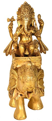 【中古】【未当て嵌める・未開封品】象のパルキに神ガネーシャを - 金管楽器像