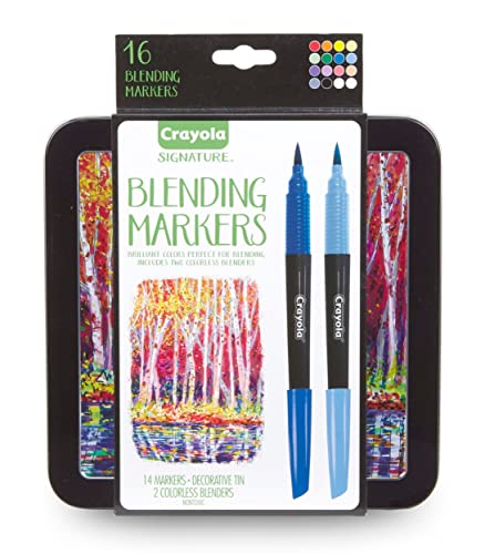 【中古】【未使用・未開封品】Crayola Blending Marker Kit with Decorative Case, Mothers Day Gifts for Mom, 16 Count 141［並行輸入］