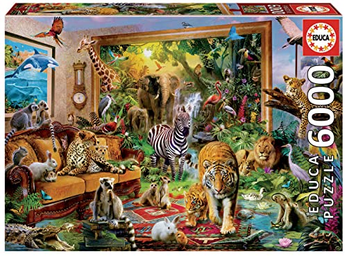 【中古】【未使用・未開封品】PUZZLE EDUCA 6000 ENTRANDO EN LA HABITACION