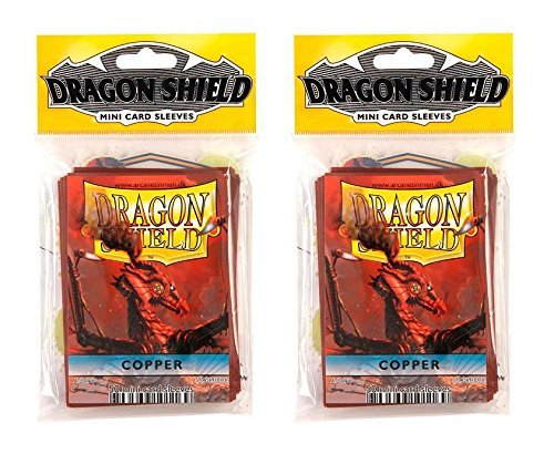 【中古】【未使用・未開封品】ドラゴンシールドバンドル: 2パックの50カウント日本サイズMini Card Sleeves???銅色｜AJIMURA-SHOP