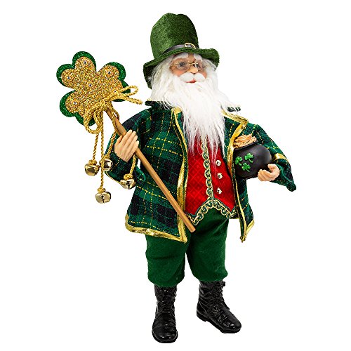【中古】【未使用・未開封品】Kurt S. Adler 18インチ Kringle Klaus アイルランドサンタとスタッフフィギュア