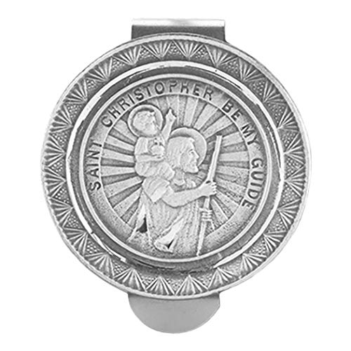 【中古】【未使用・未開封品】Rosemarie Collections 聖クリストファーのメダル 自動バイザークリップ
