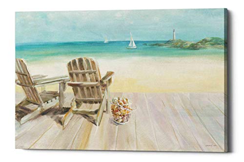 【中古】【未当てはめる・未開封品】Danhui NAI Epic Graffiti \u0027Seaside Morning\u0027 キャンバスウォールアート 18in x 26in 黄み