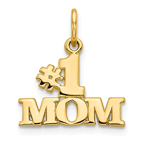 【中古】【未使用・未開封品】14?K黄色ゴールド# 1?Momチャームまたはペンダント、15?mm｜AJIMURA-SHOP