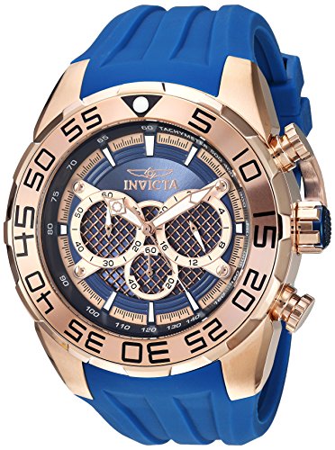 【中古】【未当てはめる・未開封品】Invicta Men\u0027s 26305 Speedway Quartz Multifunction Rose Gold, Blue Dial Watch