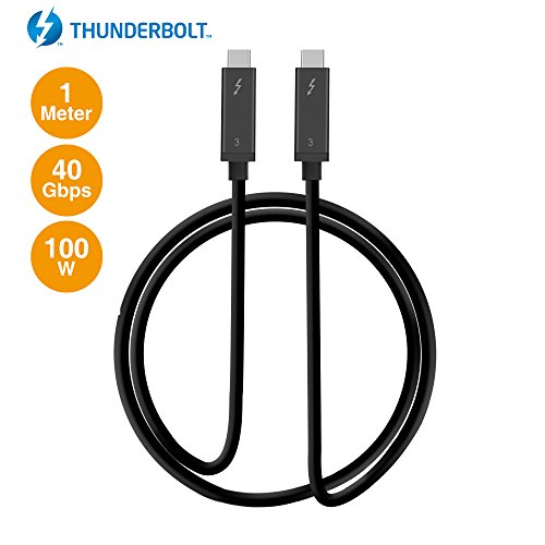 【中古】【未当てはめる・未開封品】SIIG Thunderbolt 3お墨付き、40Gbps Thunderbolt 3積極的有線テレビ1M - 100W申し受ける/ 5A / 20V - 最高限度6デバイスのデイジーチェーン - Thunderboltロ