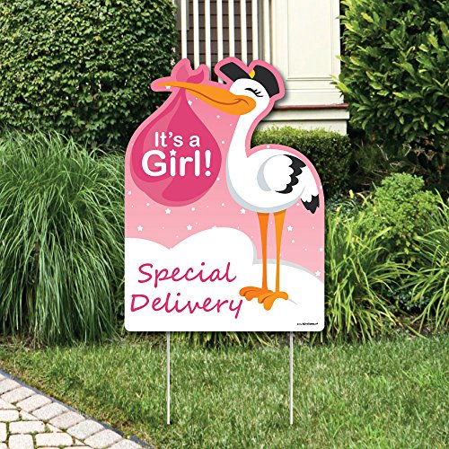 【中古】【未使用・未開封品】Big Dot of Happiness Girl Special Delivery - ベビーシャワーデコレーション - ピンク It's A Girl コウノトリの赤ちゃんのお知らせ & Welcome｜AJIMURA-SHOP 19,597円
