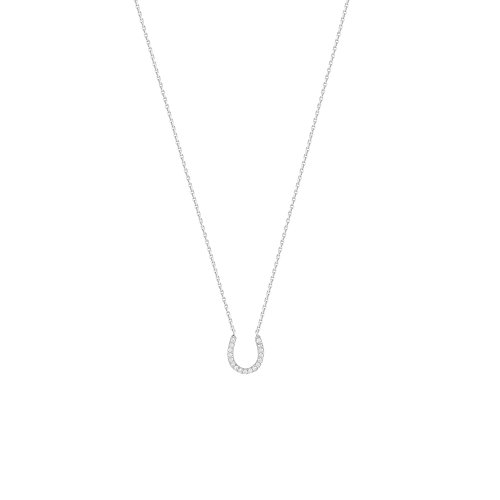 【中古】【未使用・未開封品】蹄鉄ネックレス 14Kt ゴールド&キュービックジルコニア 蹄鉄ネックレス 18インチ|AJIMURA-SHOP