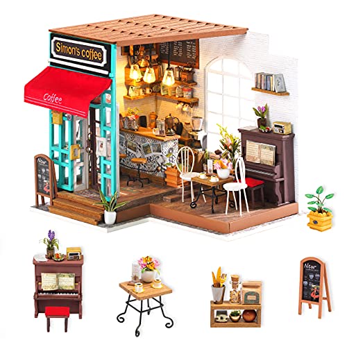 【中古】【未使用・未開封品】(09 Coffee Shop) - Rolife Wooden Mini House Crafts-DIY Model Kits with Furniture and Accessories-Handmade Construction Kit-Best Birthda 17,477円