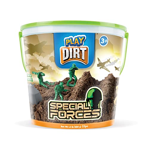 【中古】【未使用・未開封品】Special Forces再生汚れバケット( 1.5?LB )???Unique Kinetic dirt-like Sand for Burying取りかかるand fun???Includes 16?Army Soldie|AJIMURA-SHOP
