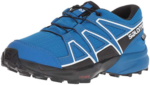 【中古】【未使用・未開封品】Salomon Unisex-Kid's Speedcross CSWP J Trail Running Shoe, Indigo Bunting/Sky Diver/White, 3 Child US|AJIMURA-SHOP