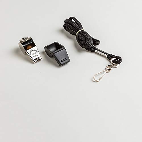 【中古】【未使用・未開封品】American Whistle Corporation アメリカンクラシックホイッスル 126デシベルソリッド真鍮ホイッスル ランヤードと安全なTチップ付き 米国製 (ブ