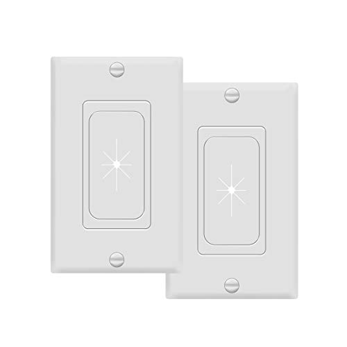 【中古】【未使用・未開封品】(2) - TOPGREENER TG8901-2PC 1-Gang Flexible Rubber Opening Multimedia Cable Pass-Through Insert with Decorator Wall Plate for Low-Volta